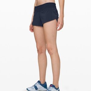 Navy Blue Lululemon Speed Up Short 2.5”